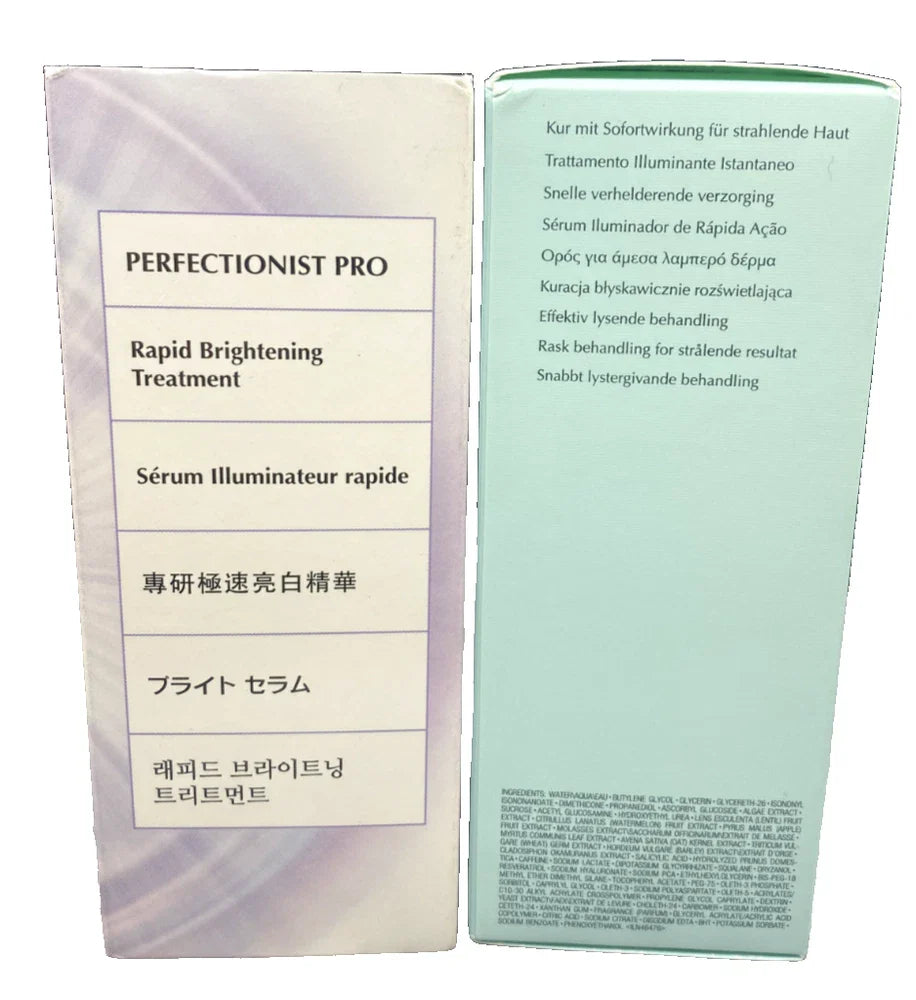 Estée Lauder Perfectionist Pro Rapid Brightening Treatment with Vitamin C in a 3.4 oz bottle, displayed on a white background.
