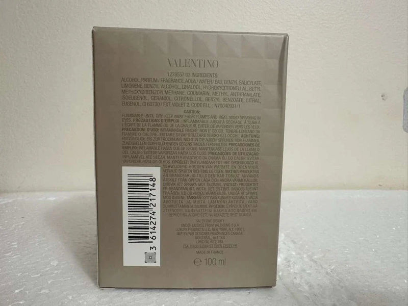 Valentino Born In Roma The Gold Donna Eau de Parfum for Women, 3.4 oz, elegant perfume bottle with gold accents.