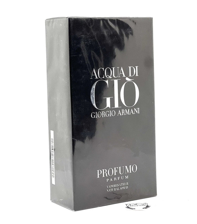 Giorgio Armani Acqua Di Gio Profumo Eau de Parfum for Men in sealed vintage bottle, 6.08 oz, with elegant packaging.