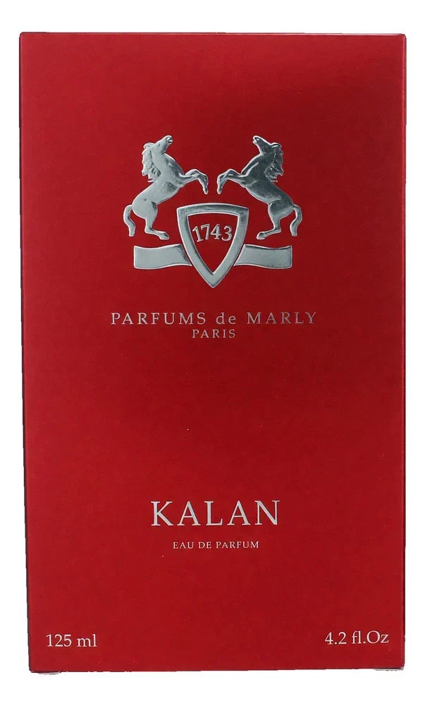 Parfums de Marly Kalan Eau de Parfum Spray for Men, 4.2 oz, with a sleek bottle and elegant design.
