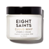 Spacewallart Eight Saints Cloud Whip Vitamin C face moisturizer in a 2 oz jar, natural and organic day cream for radiant skin.